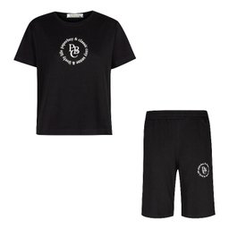 ست تیشرت و شلوارک زنانه لوینت مدل Lively کد 6400 رنگ مشکی