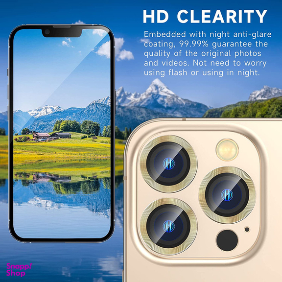 محافظ لنز دوربین بوف مدل HD-ColorLenz مناسب برای گوشی موبایل اپل Iphone 14 Pro Max / 14 Pro