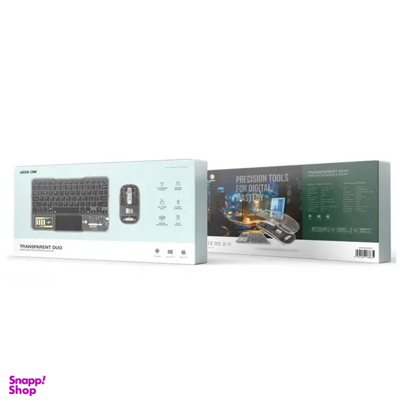 ماوس و کیبورد بی سیم گرین لاین مدل Transparent Duo