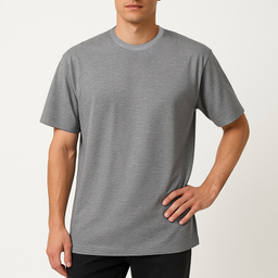 تیشرت آستین کوتاه مردانه ایزی دو مدل 0177 رنگ طوسی