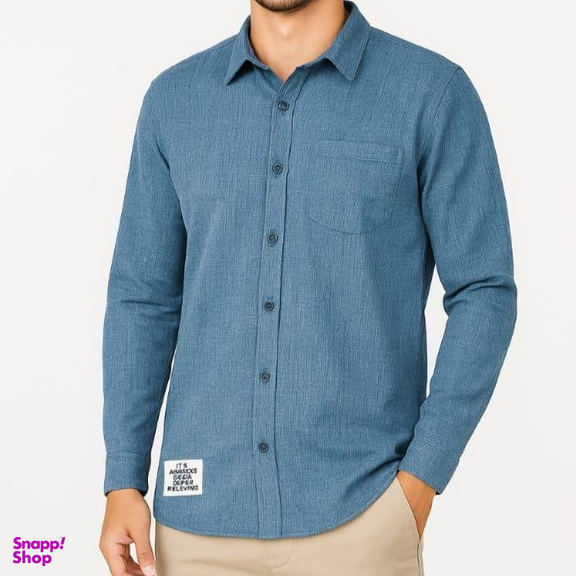 پیراهن مردانه مدل 1986110 رنگ آبی