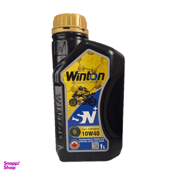 روغن موتور سیکلت تمام سنتتیک وینتون مدل 10W40 SN Plus حجم 1 لیتر