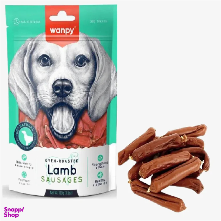 غذای تشویقی سگ ونپی مدل Lamb Sausages وزن 100 گرم