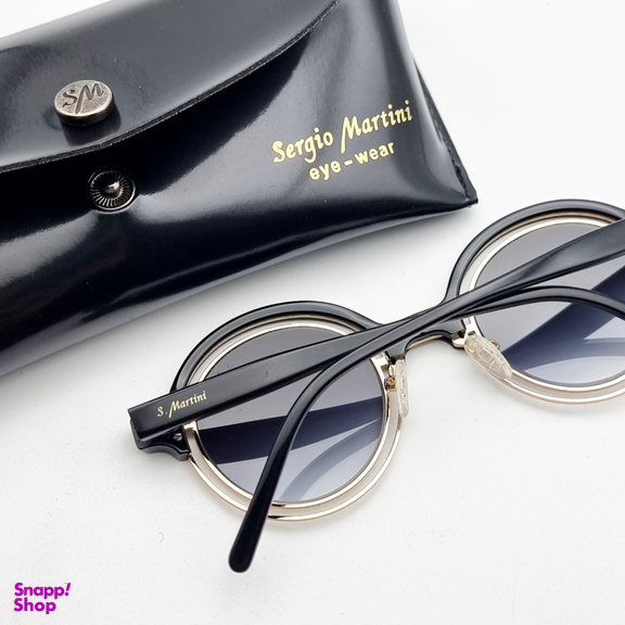 عینک آفتابی سرجیو مارتینی مدل sa369 رنگ مشکی طلایی