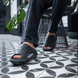 دمپایی مردانه زیتون مدل دراگون کد 0592 رنگ مشکی