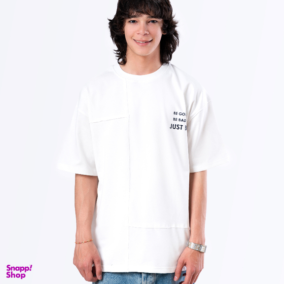 تیشرت زیگ مدل Just be رنگ سفید