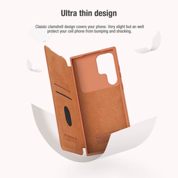 کیف کلاسوری نیلکین مدل Qin Pro Leather Case مناسب برای گوشی موبایل سامسونگ Galaxy S23 Ultra