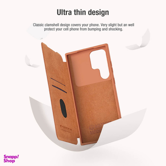 کیف کلاسوری نیلکین مدل Qin Pro Leather Case مناسب برای گوشی موبایل سامسونگ Galaxy S23 Ultra