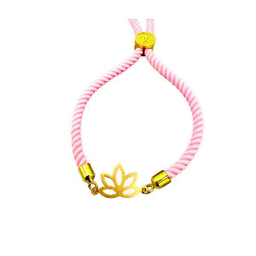 دستبند طلا ۱۸ عیار زنانه پانسی طرح لوتوس کد D50572