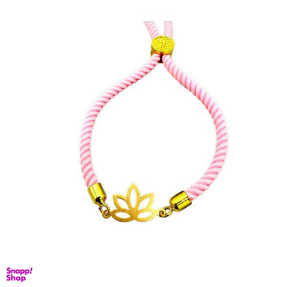 دستبند طلا ۱۸ عیار زنانه پانسی طرح لوتوس کد D50572