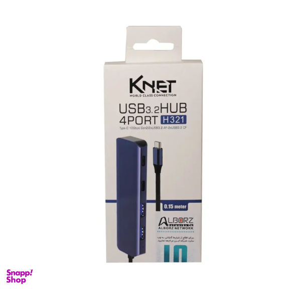هاب 4 پورت Type-C کی نت مدل K-HC321