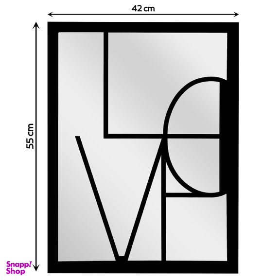 تابلو آینه الف طرح Love کد S-1