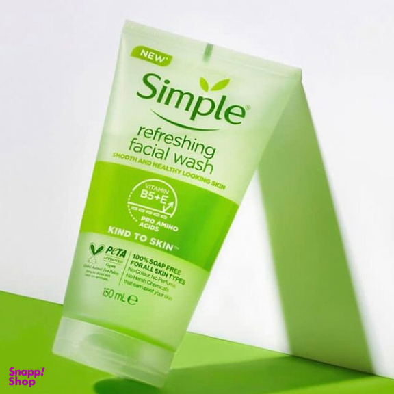 ژل شستشوی سیمپل مدل Refreshing مناسب پوست خشک و حساس حجم 150 میلی لیتر