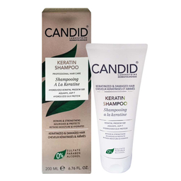 شامپو کراتینه کاندید مدل Keratin مناسب موهای کراتینه و آسیب دیده حجم 200 میلی‌ لیتر