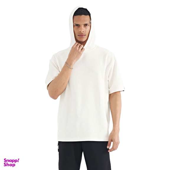 تیشرت اورسایز کلاه دار مردانه نوزده نودیک مدل TS1966 W