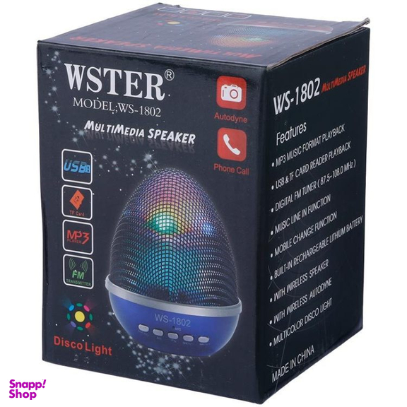 اسپیکر بلوتوثی قابل حمل وستر مدل WS-1802