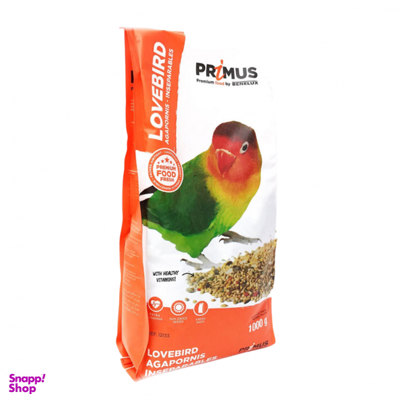 غذای مخلوط پرندگان پریموس بنلوکس مناسب طوطی سانان کوچک وزن 1 کیلوگرم