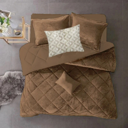 سرویس روتختی دو نفره 7 تکه نوپه هوم کد M37 به همراه روبالشی طرح دار