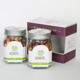 آجیل هدیه گلدانه 2 مخلوط و بادام درختی گوناتس وزن 400 گرم