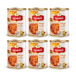 کنسرو خورشت قیمه با گوشت گیاهی شهدین وزن 370 گرم بسته 6 عددی