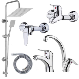 ست شیرآلات زدوار مدل قهرمان یونیورست کد M.CR مجموعه 6 عددی