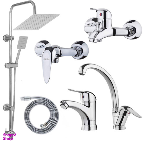 ست شیرآلات زدوار مدل قهرمان یونیورست کد M.CR مجموعه 6 عددی