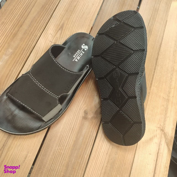دمپایی طبی مردانه شیما مدل ویگن رنگ مشکی و طوسی
