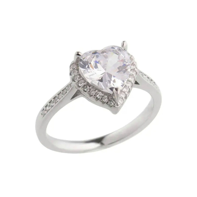 انگشتر زنانه طرح سواروسکی طرح قلب کد swar715