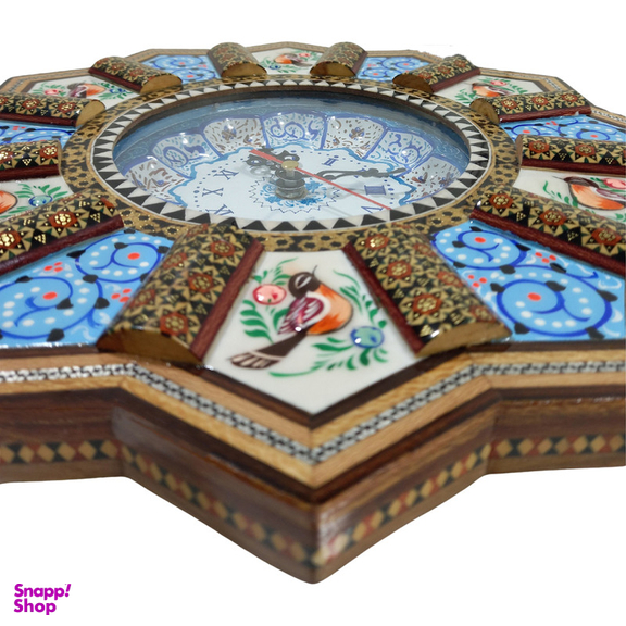 ساعت خاتم کاری درنیکا مدل خورشیدی طرح مرغ و گل