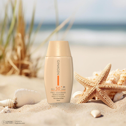 کرم ضد آفتاب رنگی ژیناژن SPF 50 مدل 01 مناسب پوست های خشک و نرمال حجم 50 میلی لیتر