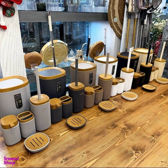 ست سرویس بهداشتی 5 پارچه کنتراست مدل روما خطی کد 1001