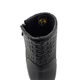 نیم بوت زنانه سیی مدل برلیان خشتی کد 2183.2