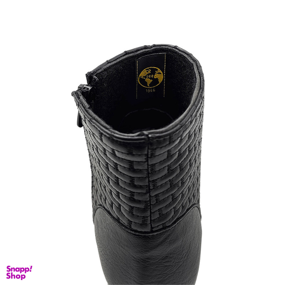 نیم بوت زنانه سیی مدل برلیان خشتی کد 2183.2