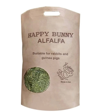 یونجه خشک گوجه خرگوش و خوکچه هپی بانی مدل ALFALFA وزن 1000 گرم