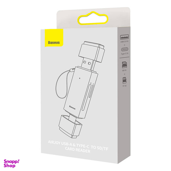 کارت‌ خوان USB-C باسئوس مدل Lite Series SD/TF Card Reader WKQX060113