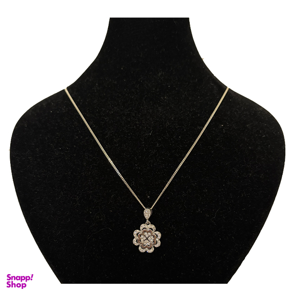 گردنبند نقره زنانه گیرا مدل گل کد G1049