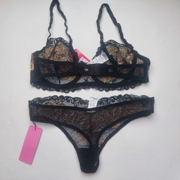 ست شورت و سوتین زنانه برتا کد 2420MZ رنگ مشکی