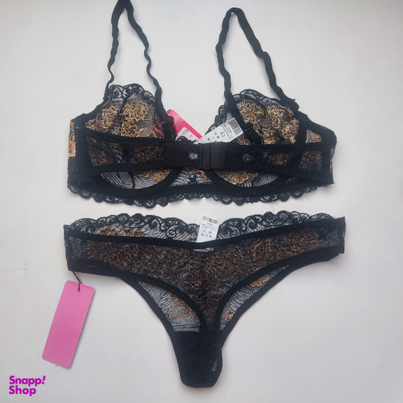 ست شورت و سوتین زنانه برتا کد 2420MZ رنگ مشکی