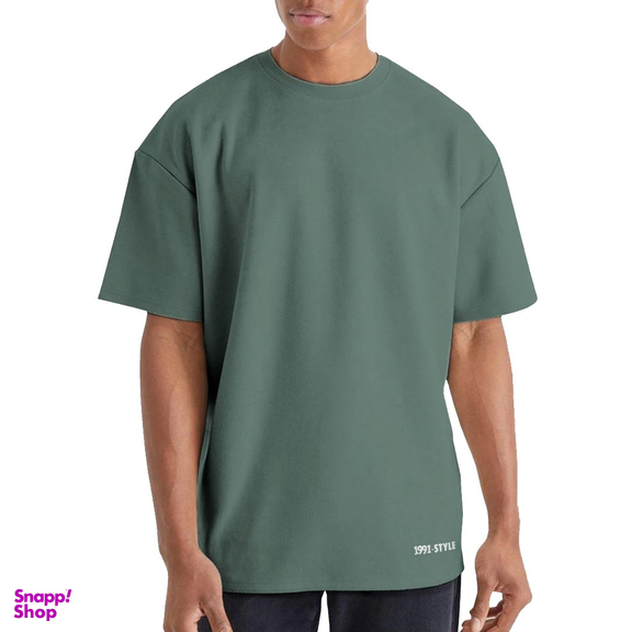 تیشرت اورسایز مردانه نوزده نودیک مدل TS1963 Gr