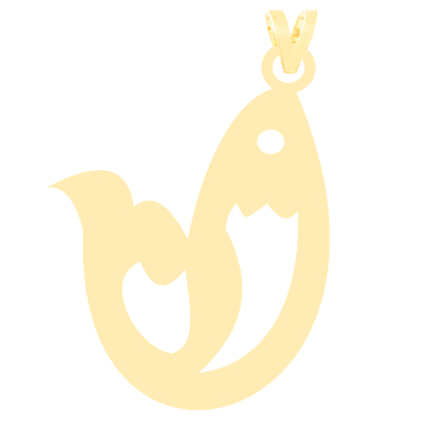 آویز گردنبند طلا 18 عیار زنانه کرابو طرح ماهی مدل Kr3323