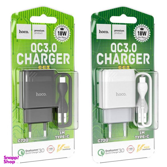 شارژر دیواری هوکو مدل MicroUSB C72Q به همراه کابل