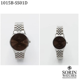 ست ساعت مچی عقربه ای زنانه و مردانه سورین مدل GL1015B-SS01D