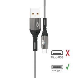 کابل تبدیل USB به USB-C آکو مدل AC-3