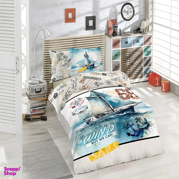 لحاف یک نفره 5 تکه مدل کشتی کد 1603 سایز 120×200 سانتی متر