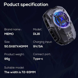 فن خنک کننده گوشی موبایل ممو مدل DL16