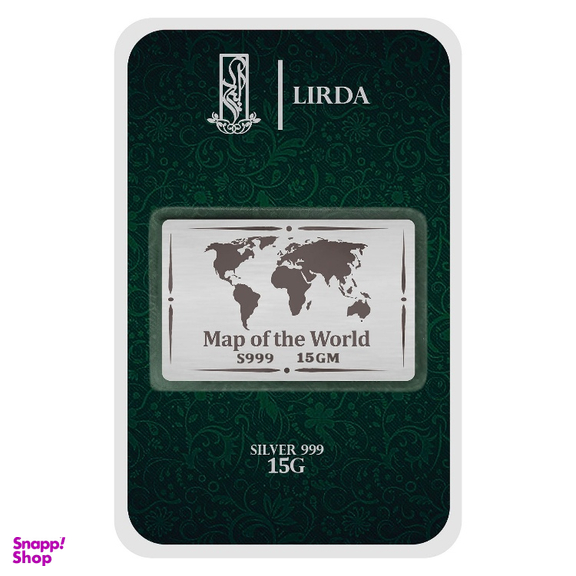 شمش نقره لیردا طرح نقشه جهان کد 999-15