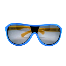 عینک آفتابی بچگانه کارازا مدل خلبانی پیوسته کد S895_c5 رنگ آبی زرد