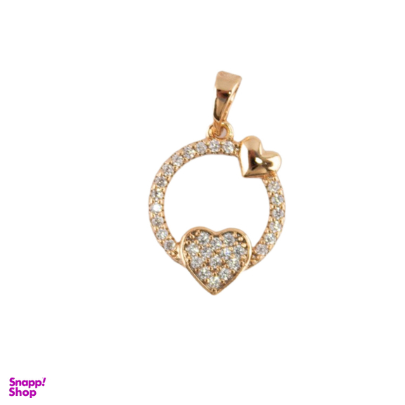 پلاک گردنبند زنانه ژوپینگ مدل دایره و قلب کد DG5214