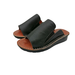 صندل طبی زنانه چرم ریباری مدل Clarks رنگ مشکی