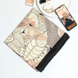 روسری زنانه آنالیا مدل ابریشم مزونی کد 9071